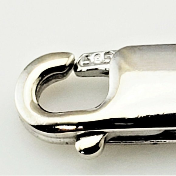 14 K White Gold Blue Tourmaline Diamond Bracelet - Picture 5 of 8